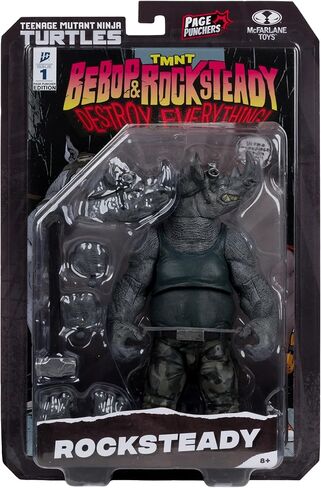 McFarlane Toys- Teenage Mutant Ninja Turtles (Page Punchers) Rocksteady 5in Action Figure with Comic in Saudi Arabia