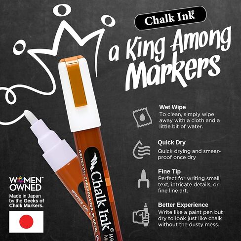 Chalk Ink 6mm Earthy Wet Wipe Markers, 4-Pack in Kuwait