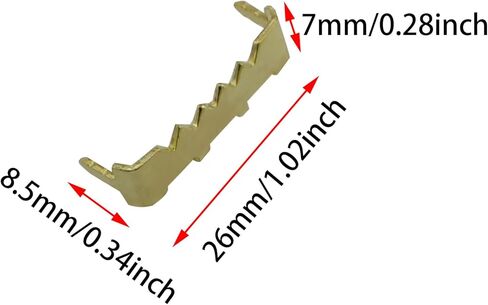 50PCS 26mm Sawtooth Edge Cover Nail Hooks Picture Hanging Accessories Picture Hangers No Screws Needed Frame Backboard Hidden Hangers Gold for Mirrors Exhibits in Saudi Arabia