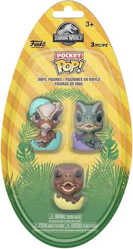 Funko Pop! Pocket Egg: Jurassic Park Spring - Baby Raptor​, Dilophosaurus, and Stygimoloch - Collectable Vinyl Figure - Gift Idea - Official Merchandise - Toys for Kids & Adults in Saudi Arabia