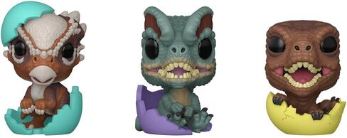 Funko Pop! Pocket Egg: Jurassic Park Spring - Baby Raptor​, Dilophosaurus, and Stygimoloch - Collectable Vinyl Figure - Gift Idea - Official Merchandise - Toys for Kids & Adults in Saudi Arabia