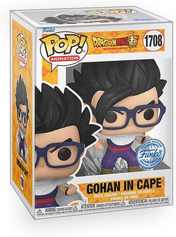 Pop Anime: Dragonball Super - شخصية Gohan in Cape الحصرية من الفينيل مع واقي صندوق متوافق مع Funko in Saudi Arabia