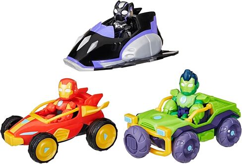 Marvel Toy Bundle, 3 Action Figures with 3 Vehicles & Accessories, 3-Inch Super Hero Toys for Kids, Ages 3+ in Saudi Arabia