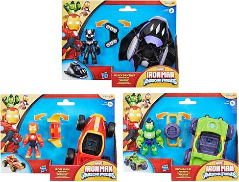 Marvel Toy Bundle, 3 Action Figures with 3 Vehicles & Accessories, 3-Inch Super Hero Toys for Kids, Ages 3+ in Saudi Arabia