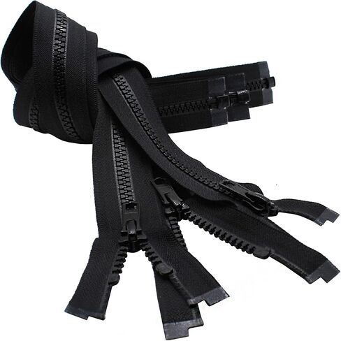 YKK 32" Vislon Zipper ~ YKK #5 بلاستيك مصبوب ~ منفصل - أسود (3 سحابات/عبوة) in Saudi Arabia