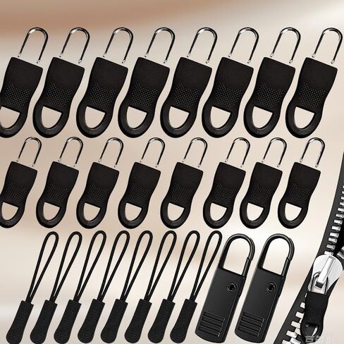 26 PCS Zipper Pull Repair Kit, Quick Fix for Broken Zippers, Includes Multiple Styles in Saudi Arabia