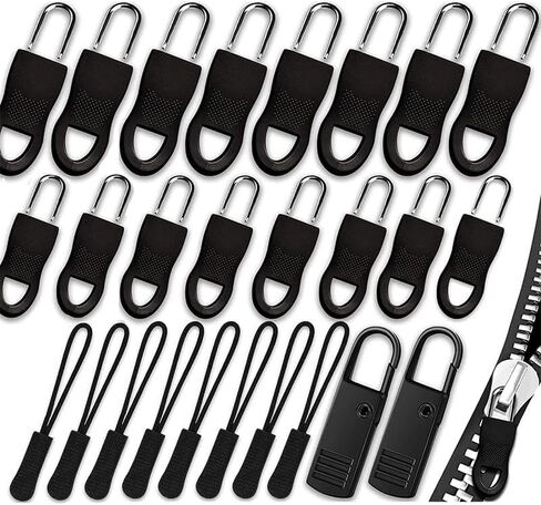 26 PCS Zipper Pull Repair Kit, Quick Fix for Broken Zippers, Includes Multiple Styles in Saudi Arabia