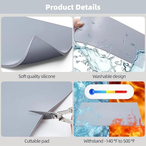 3 Pack Silicone Heat Press Pad, Gray Mini Heat Press Mat 4 x 8 in, Pressure-Absorbing Foam Core Pad, Cuttable Heat Resistant Mat for Hat Press HTV Vinyl Transfer, Sublimation Crafts in Kuwait