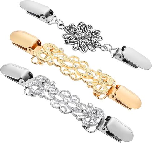 3Pcs Cinch Clip Set: Waist Cincher Clip & Pant Waist Tightener - Retro Dress Cinch Clips, Shirt Clip Retro Dress Cinch Clips for Shawl,Cardigan,Sweater,Clothes & Pant Tightener Clip for Women(Classic) in Saudi Arabia