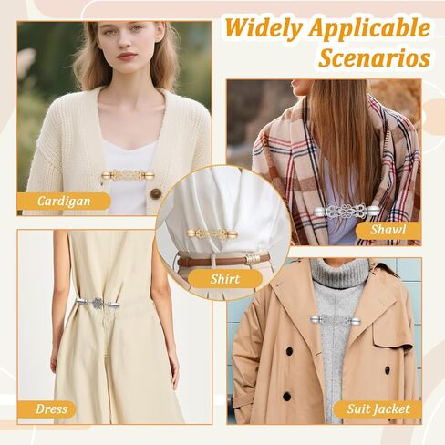 3Pcs Cinch Clip Set: Waist Cincher Clip & Pant Waist Tightener - Retro Dress Cinch Clips, Shirt Clip Retro Dress Cinch Clips for Shawl,Cardigan,Sweater,Clothes & Pant Tightener Clip for Women(Classic) in Saudi Arabia