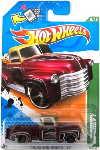 Hot Wheels 2012 '52 Chevy Truck Metalflake Dark Magenta Treasure Hunts 58 in Kuwait