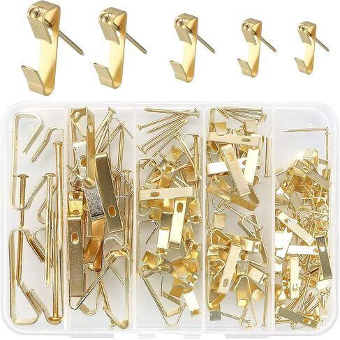 Picture Hanging Kit, Picture Hangers Assorted Kit - 12pcs Heavy Duty Wall Mounting Kit in Saudi Arabia