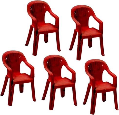 5 Pieces 1/64 Garage Diorama Chairs Auto Shop Furniture Realistic DIY Projects Decor Ornaments Workshop Miniature Mini Chairs, White in Saudi Arabia