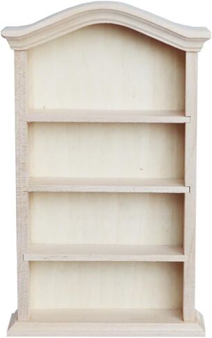 YARNOW Mini Bookshelf 4-Tier Wooden Storage Shelf 6.1 X 3.6 X 1.1 Inch Mini Furniture Model for 1 12 Scale Dollhouse Accessories and House Storage in Saudi Arabia