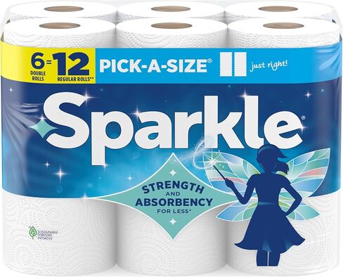 Sparkle® Pick-A-Size® Paper Towels, 6 Double Rolls = 12 Regular Rolls in Kuwait