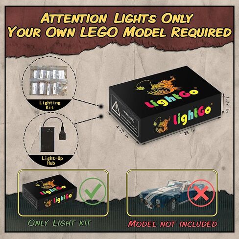 LightGo LED Kit for Shelby Cobra 427 S/C Compatible with Lego 10357 | Lighting Only-Bricks Set Not Included (Remote Version) in Saudi Arabia