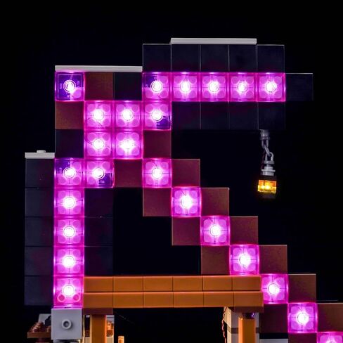 مجموعة إضاءة LED مطورة متوافقة مع مجموعة بناء Lego Minecraft The Pickaxe Mine، زخرفة الأضواء متوافقة مع Lego 21277 (النموذج غير متضمن) in Saudi Arabia