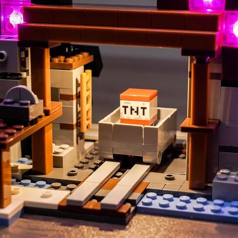 مجموعة إضاءة LED مطورة متوافقة مع مجموعة بناء Lego Minecraft The Pickaxe Mine، زخرفة الأضواء متوافقة مع Lego 21277 (النموذج غير متضمن) in Saudi Arabia