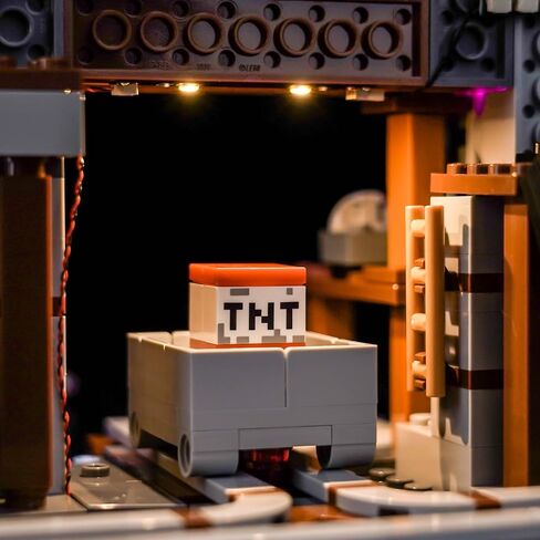 مجموعة إضاءة LED مطورة متوافقة مع مجموعة بناء Lego Minecraft The Pickaxe Mine، زخرفة الأضواء متوافقة مع Lego 21277 (النموذج غير متضمن) in Saudi Arabia
