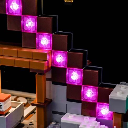 مجموعة إضاءة LED مطورة متوافقة مع مجموعة بناء Lego Minecraft The Pickaxe Mine، زخرفة الأضواء متوافقة مع Lego 21277 (النموذج غير متضمن) in Saudi Arabia