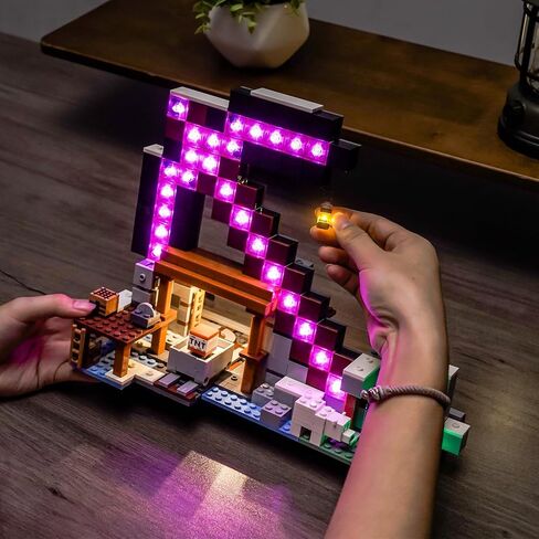 مجموعة إضاءة LED مطورة متوافقة مع مجموعة بناء Lego Minecraft The Pickaxe Mine، زخرفة الأضواء متوافقة مع Lego 21277 (النموذج غير متضمن) in Saudi Arabia