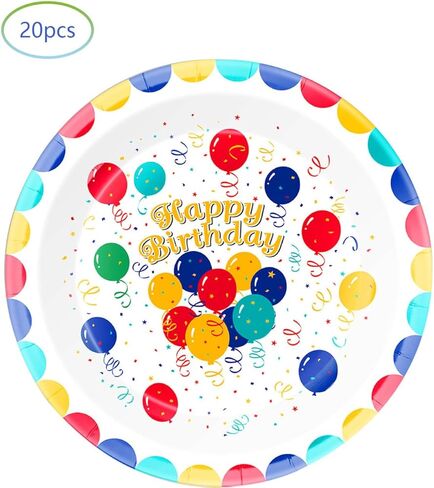 مجموعة أدوات مائدة لتزيين حفلات أعياد الميلاد السعيدة، تتضمن 20 طبقًا و20 منديلًا، لمستلزمات الحفلات للأولاد والبنات in Kuwait