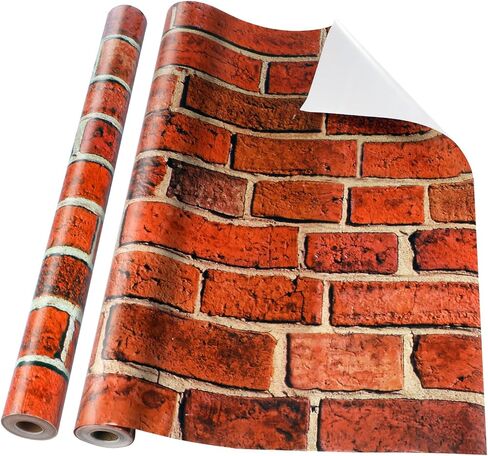Tenceur Wrapping Paper Roll Bulletin Board Borders Paper Fade Resistant Decorative(24 Inch X 100ft,Vintage Red Brick Style) in Saudi Arabia
