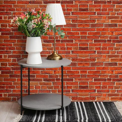 Tenceur Wrapping Paper Roll Bulletin Board Borders Paper Fade Resistant Decorative(24 Inch X 100ft,Vintage Red Brick Style) in Saudi Arabia