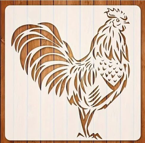 Rooster Wall Stencils Template Reusable Spray PaintStencils for Craft Painting On Wood Craft Canvas Walls Wood Furniture Decorations DIY Scrapbooking in Kuwait