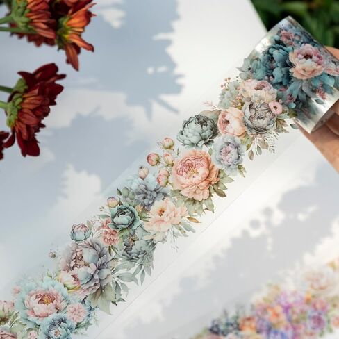 Alideco 6pcs Decorative Adhesive Tapes Botanical Landscaping PET Tape Great for Bullet Journal Supplies, Arts, Scrapbook, DIY Crafts, Planners (fanhuasiji) in Saudi Arabia