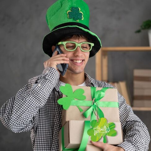 AWIZOM 150 Pcs Unfinished Wooden Shamrock Ornaments St. Patrick's Day Wooden Cutouts Blank Wood Shamrock to Paint Wood Clover Slices with Twine for DIY Crafts Tags Irish Holiday Hanging Decor,3.5" in Saudi Arabia