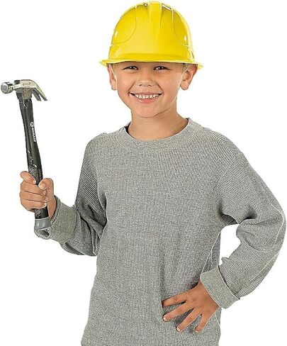 Ifavor123 Pack of 12 Birthday Party Dress Up Yellow Soft Plastic Construction Novelty Hats in Kuwait