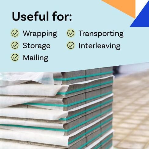Glassine Paper Roll, 36 inch x 300 ft (100 yds), Made in USA, Archival Acid Free Paper for Storage, Artwork, Protection, Baking, Food Packaging and Wrapping, 25 lb Glassine Roll, White in Saudi Arabia