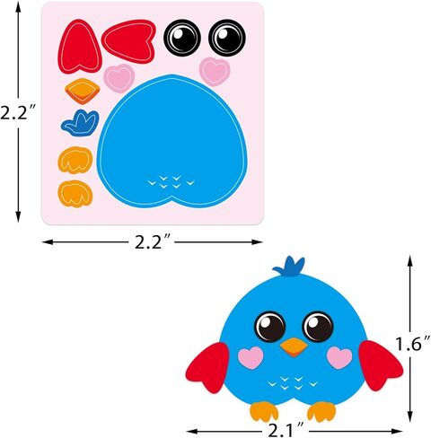 Ceiba Tree Valentine’s Day Stickers for Kids Make Your Own Animal Sticker Heart Rolled Scene Stickers 200Pcs for Classroom Home School Party in Saudi Arabia