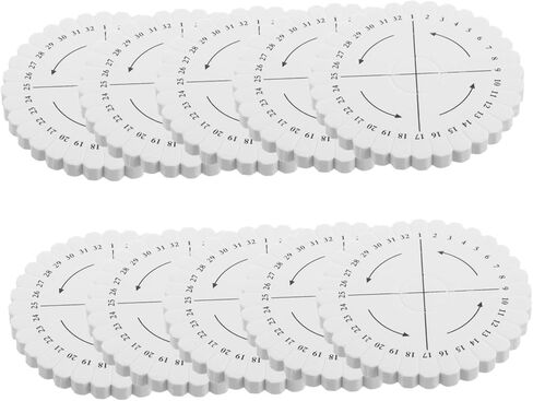 Angoily Braiding Plate Kit, Bracelet Maker Tool, Weaving Disk for DIY Jewelry Crafting, 10 Pcs Round Kumihimo Board with 32 Slots, Portable Foam Loom for Beginners and Teens in Saudi Arabia