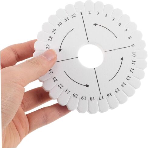Angoily Braiding Plate Kit, Bracelet Maker Tool, Weaving Disk for DIY Jewelry Crafting, 10 Pcs Round Kumihimo Board with 32 Slots, Portable Foam Loom for Beginners and Teens in Saudi Arabia