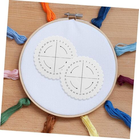 Angoily Braiding Plate Kit, Bracelet Maker Tool, Weaving Disk for DIY Jewelry Crafting, 10 Pcs Round Kumihimo Board with 32 Slots, Portable Foam Loom for Beginners and Teens in Saudi Arabia