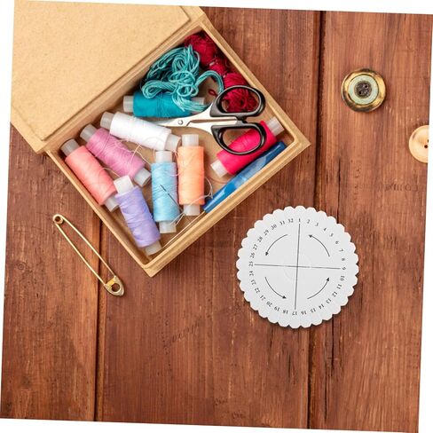 Angoily Braiding Plate Kit, Bracelet Maker Tool, Weaving Disk for DIY Jewelry Crafting, 10 Pcs Round Kumihimo Board with 32 Slots, Portable Foam Loom for Beginners and Teens in Saudi Arabia