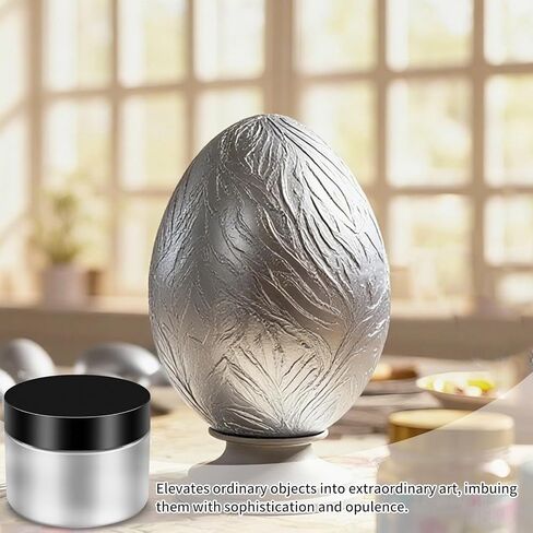 Antique Metallic Acrylic Paint for craft: Sliver Leaf Paint for Metal Handicrafts Accessories Surfaces Include Gilding Set Suitable for Handcraft Art Lovers in Saudi Arabia