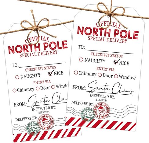 Pink Christmas Snowman Gift Labels with String, 2x3.5 Inches Let It Snow Themed Gift Tags, Winter Xmas Snowflake Tags for Presents, Holiday Wrapping Party Favor Decorations Supplies-A16 in Saudi Arabia