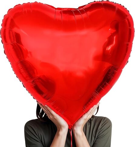 KatchOn, Big Red Heart Balloons - 32 Inch, Pack of 2 | Valentines Balloons for Valentines Day Decorations | Heart Shaped Balloons, Big Heart Balloon | Valentines Day Balloons, Valentines Decorations in Saudi Arabia