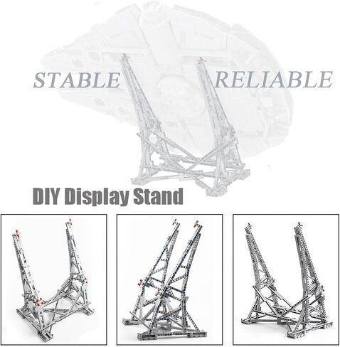 Vertical Display Stand for Millennium Falcon 75192, 410-PCS Sturdy Stand Building Kit, Ideal Gift for 75192 Starship Model Fans & Adults (Stand Only, No 75192 Model Included) in Saudi Arabia