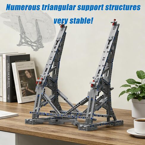 Vertical Display Stand for Millennium Falcon 75192, 410-PCS Sturdy Stand Building Kit, Ideal Gift for 75192 Starship Model Fans & Adults (Stand Only, No 75192 Model Included) in Saudi Arabia