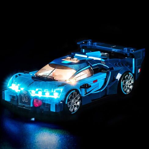 Customized Light kit Compatible with Lego 77253 Bugatti Vision GT Hyper Sports Car - No Actual Model Only Lights, LED Lighting Accessories Compatible with Lego Bugatti in Saudi Arabia