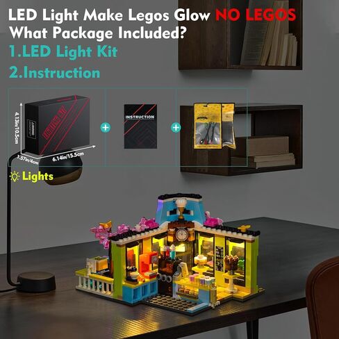 LED Light Kit Compatible with Lego 42618 Heartlake City Café - No Models Only Light, Creative Lighting Set Accessories Compatible with Lego 42618 Heartlake City Café Set in Saudi Arabia