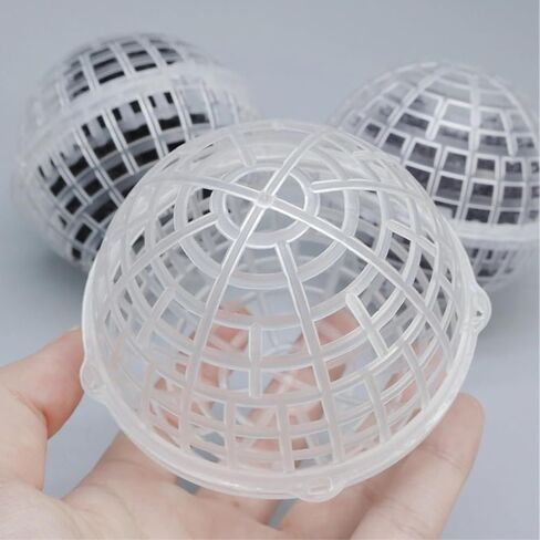 10 Pack Aquarium Filter Media Holder Container Cage Floating Ball Box for Ceramic Bio Balls Biological Material Remover Fish Tank Sphere Bio Media Rings Activated Carbon Pellets Blocks in Saudi Arabia