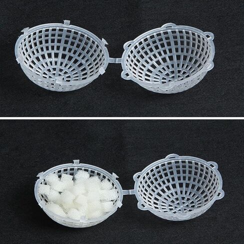 10 Pack Aquarium Filter Media Holder Container Cage Floating Ball Box for Ceramic Bio Balls Biological Material Remover Fish Tank Sphere Bio Media Rings Activated Carbon Pellets Blocks in Saudi Arabia