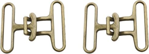 HJGarden 4pcs Bronze 40mm Metal Buckles Clothing Coat Decoration Buckle Belt Alloy Screw Hardware Elasticized Buckle in Saudi Arabia