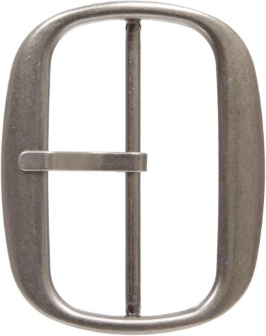 3" Center Bar Single Prong Oval Belt Buckle, Zinc Alloy Antique Silver Finish, Fits Up to 3 Inch Wide Straps in Saudi Arabia