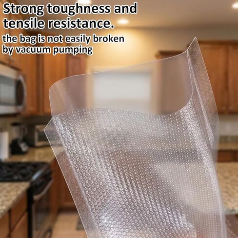 Jeffdad 100 Pcs Thick Vacuum Sealer Bags, 2.7x3.9 inch Small Vacuum Sealer Bags for Food Storage Heat Seal Bags Precut Food Storage Bag Clear Plastic Heat Seal Bag for Food Preservation in Saudi Arabia